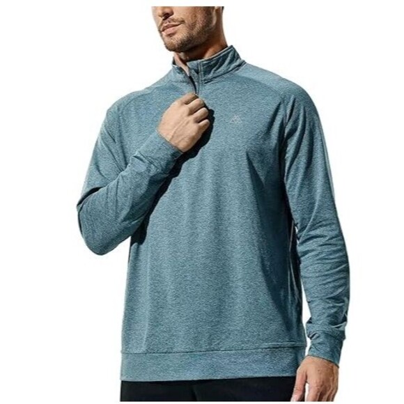 Haimont Men's 1/4 Zip Pullover Shirt Long Sleeve Lightweight Quick Dry XXL - Picture 1 of 6